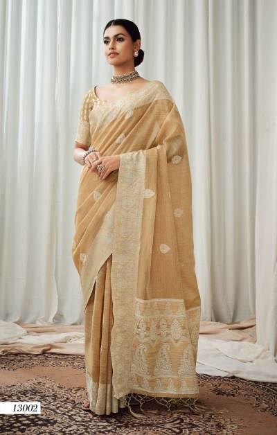 Rajpath By Rajyog Anigma Soft Linen Lukhnavi Saree Collection